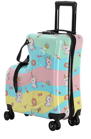JEDNOROŻEC WALIZKA PODRÓŻNA DZIECI KABINOWA JEŹDZIK BAGAŻ PODRĘCZNY KÓŁKACH