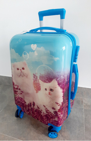 KOTY KOTKI KOT WALIZKA DZIECIĘCA KABINOWA PODRÓŻNA DLA DZIECI UNICORN SZYFR