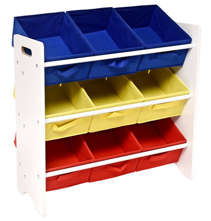 Biały Regał organizer na zabawki Pojemniki dzieci