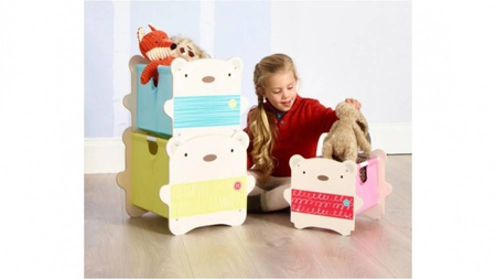 Miś Misie Regał 3 Pojemniki Organizer Komoda