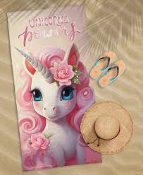 JEDNOROŻEC KONIK UNICORN RĘCZNIK KĄPIELOWY PLAŻOWY DZIECIĘCY DZIECI BASEN