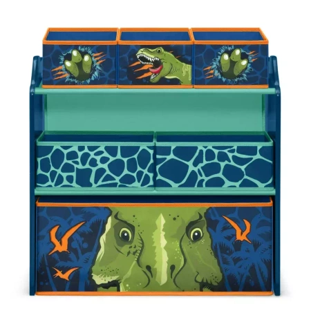 DINOZAURY REGAŁ POJEMNIKI ZABAWKI ORGANIZER DZIECI