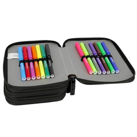 PIÓRNIK Z WYPOSAŻENIEM TRZYKOMOROWY CZARNY ZŁOTY