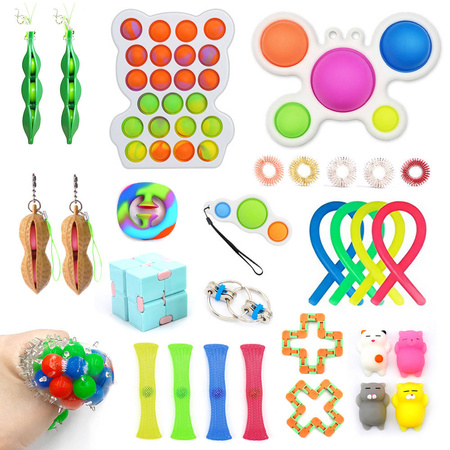 MYSTERY BOX ZESTAW FIDGET TOYS ANTYSTRESOWE POP IT