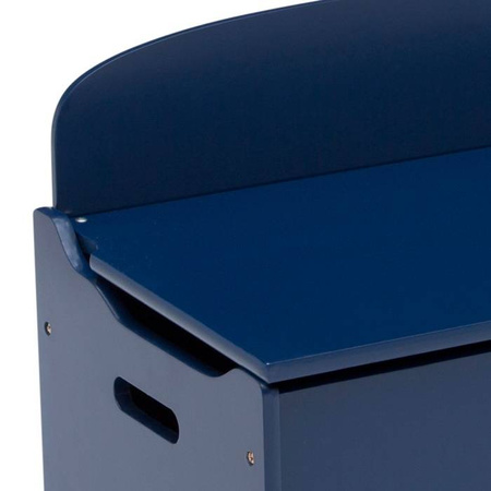 GRANATOWA SKRZYNIA ZABAWKI POJEMNIK KUFER DZIECI