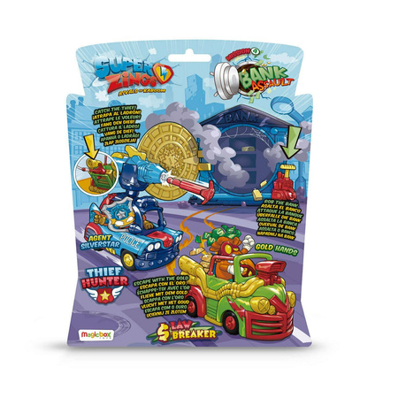 SUPER ZINGS SERIA 5 ZESTAW NAPAD NA BANK 2 FIGURKI