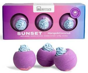 IDC ZESTAW KULE MUSUJĄCE DO KĄPIELI OWOCOWE SUNSET MANGO KOKOS 3X100