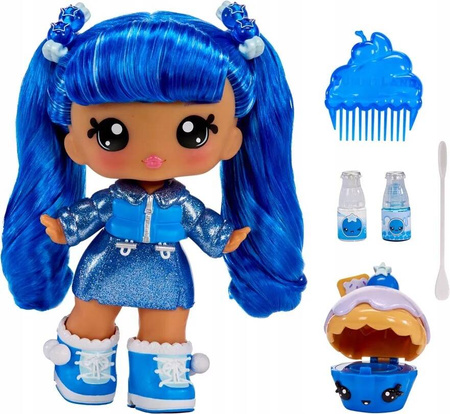 YUMMILAND DUŻA LALKA RORY BLUEBERRY STWÓRZ BŁYSZCZYK BORÓWKA MAKE LIPGLOSS