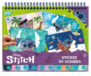 Totum Wyklejanie po numerach wyklejanka kolorowanka dla dzieci Stitch Stich