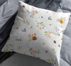 LIŚCIE KWIATY BOHO PODUSZKA JASIEK BAWEŁNA + WKŁAD