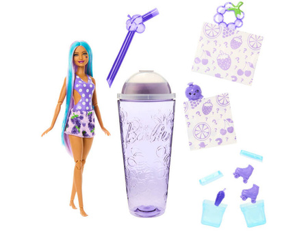 LALKA BARBIE POP REVEAL FRUIT SERIES ZESTAW Z 8 NIESPODZIANKAMI WINOGRONOWA