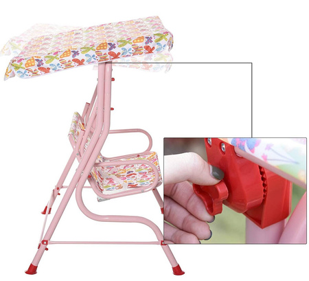 MOTYLKI DWUOSOBOWA HUŚTAWKA OGRODOWA DLA DZIECI