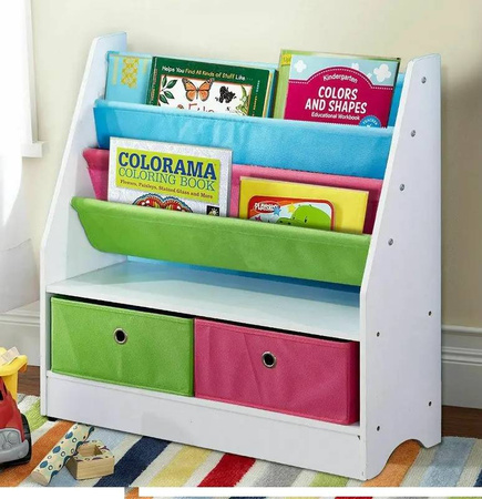 REGAŁ BIBLIOTECZKA NA KSIĄŻKI Organizer Pojemniki