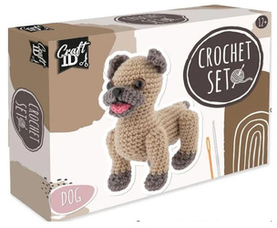 Zestaw do szydełkowania PRZYTULANKA BULDOG zestaw kreatywny DIY CraftID