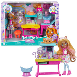 Enchantimals KLINIKA ZDROWIA WETERYNARZ KOT WIZYTA U LEKARZA FIGURKI