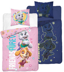 PSI PATROL SKYE PIESKI POŚCIEL ŚWIECĄCA W CIEMNOŚCI ŚWIECI 160x200