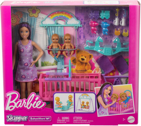 LALKA BARBIE SKIPPER KLUB OPIEKUNEK zestaw do zabawy OPIEKA NAD BLIŹNIAKAMI
