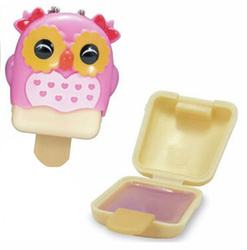 ZWIERZĘTA SOWA LISEK LODY BALSAM DO UST DLA DZIECI BRELOK