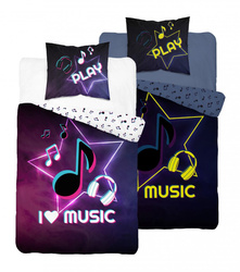 SŁUCHAWKI TIK TOK MUZYKA POŚCIEL160X200 BAWEŁNA