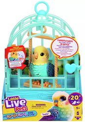 Little Live Pets INDIE Mówiący Ptaszek z Klatką W Klatce niebieski Dźwięki 