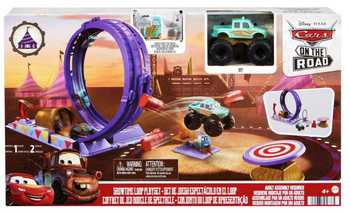 DISNEY CARS AUTA POPISOWA PĘTLA ZESTAW TORY TOR SAMOCHODOWY 2 POJAZDY HGV73