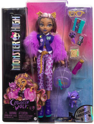 LALKA MONSTER HIGH CLAWDEEN WOLF AKCESORIA Zwierzątko Crescent HRP65