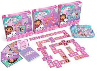 KOCI DOMEK GABI GRA ZESTAW 3 GIER PLANSZOWYCH DOMINO POP-UP KARTY CHIŃCZYK