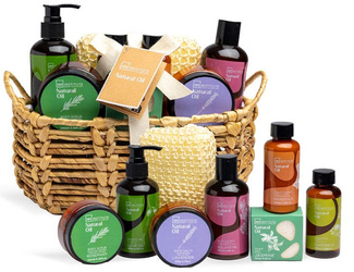 IDC KOSZ ZESTAW PREZENTOWY ŚWIĄTECZNY KOSMETYKÓW CIAŁA KĄPIELI NATURAL OIL