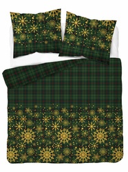 POŚCIEL ŚWIĘTA ŚWIĄTECZNA KRATKA BAWEŁNA SATYNOWA 220X200 GWIAZDKA 