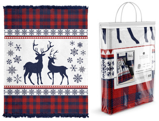 CIEPŁY KOC ŚWIĄTECZNY ŚWIĘTA PLED NARZUTA 150X200