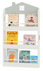 REGAŁ ŚCIENNY DREWNIANY NA KSIĄŻKI DLA DZIECI BIURA PÓŁKA PÓŁKI 