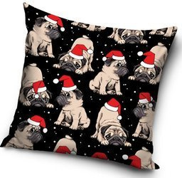 PODUSZKA ŚWIĄTECZNA ŚWIĘTA MIKOŁAJ PIES PSY JASIEK