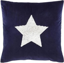 PODUSZKA ŚWIĄTECZNA ŚWIĘTA GWIAZDA CEKINY GRANAT