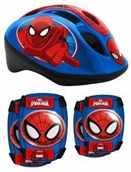 SPIDERMAN SPIDER ZESTAW KASK 4 OCHRANIACZE ROWER