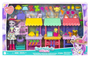 ENCHANTIMALS MARKET TARG KRÓLICZKÓW ZESTAW LALKA AKCESORIA HHC17 