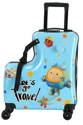 WALIZKA PODRÓŻNA JEŻDŻĄCA DZIECI KABINOWA JEŹDZIK BAGAŻ PODRĘCZNY KÓŁKACH