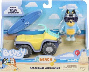 Bluey Blue Pojazd plażowy Zestaw Figurka Pieska Quad