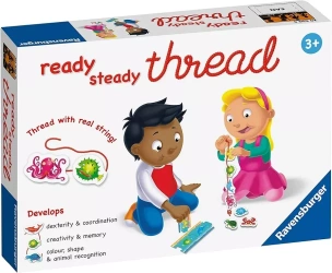 READY STEADY THREAD PUZZLE GRA EDUKACYJNA KREATYWNA  MORSKIE STWORZENIA
