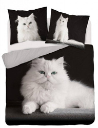 KOTEK KOT PERSKI CZARNA POŚCIEL 3D NATURA 220X200