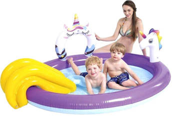 JEDNOROŻEC BASEN PARK WODNY PLAC ZABAW ZJEŻDŻALNIA FONTANNA DZIECI