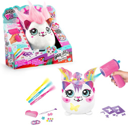 AIRBRUSH PLUSH POKOLORUJ PLUSZAKA ZESTAW FRYZURY KOTEK KOT AEROGRAF