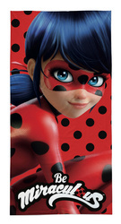 BIEDRONKA I CZARNY KOT MIRACULUM RĘCZNIK KĄPIELOWY PLAŻOWY DZIECIĘCY BASEN