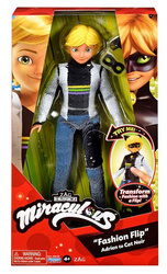 MIRACULOUS LALKA CZARNY KOT FASHION ADRIEN CEKINY