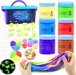 GALAXY SLIME WALIZKA Świeci ZESTAW DO ROBIENIA GLUTÓW GLUTY Fluffy Butter