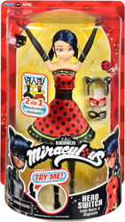 MIRACULOUS: BIEDRONKA I CZARNY KOT LALKA SWITCH LADYBUG PRZEMIANA