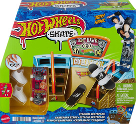 HOT WHEELS SKATEPARK STADION FINGERBOARD DESKOROLKA Z BUTAMI MATTEL
