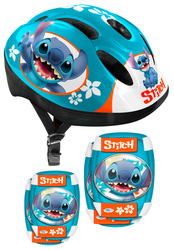 STITCH ZESTAW KASK + 4 OCHRANIACZE NA ŁOKCIE I KOLANA 