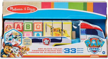 Ciężarówka Melissa & Doug ABC Block Truck Psi Patrol Literki