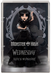 Lalka Wednesday Rave'n w czarnej sukni balowej kolekcjonerska Monster High