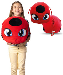 MIRACULUM BIEDRONKA I CZARNY KOT PODUSZKA MASKOTKA KWAMI TIKKI 40CM